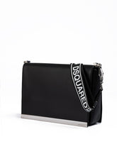 Dsquared² Black Leather Messenger Bag
